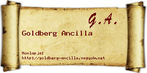 Goldberg Ancilla névjegykártya